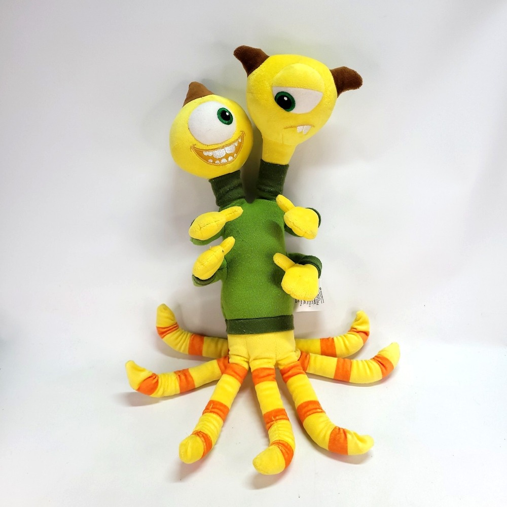 Monsters Inc University Terry Terri Disney Store Plush 17" 2 headed monster toy